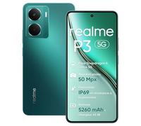 realme P3 Smartphone, 8 Go de RAM, 256 Go de ROM, Écran AMOLED 120 Hz 6,67" pour Jeux, Snapdragon® 6 Gen 4, Batterie 5260 mAh, système de Refroidissement Aerospace, IP69, Vert (sans Adaptateur)
