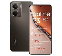 realme P3 Smartphone, 8 Go de RAM, 256 Go de ROM, Écran AMOLED 120 Hz 6,67" pour Jeux, Snapdragon® 6 Gen 4, Batterie 5260 mAh, système de Refroidissement Aerospace, IP69, Gris (sans Adaptateur)