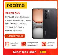 Realme-Smartphone C75 Android, batterie longue durée, protection en verre blindé IP69, charge 45W, écran 90Hz, appareil photo 50MP, 5828mAh, nouveau Storm Black