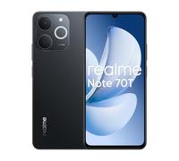 realme Smartphone Note 70T, 4+128Go, Batterie 6000mAh, Charge Rapide 15W, écran 6.75 Pouces 90Hz HD, Appareil Photo 18MP, chipset Octa-Core T7250, Next AI, IP54, Pas de Chargeur - Noir