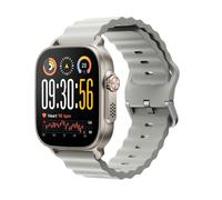 realme Smartwatch, Watch 5 avec écran AMOLED 1,97", Appels Bluetooth, Autonomie 14 Jours, Résistance à l'eau IP68, Podomètre/Cardiofréquencemètre/Sommeil, 110+ Mode Fitness, NFC, GPS, Silver