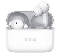 realme T200 Écouteurs Bluetooth sans Fil avec ANC (Réduction Active du Bruit), 40h+ d'Autonomie, Charge Rapide USB-C, Basses Profondes, Audio 3D Immersif, Résistant à l'eau IPX4, Blanc Neige