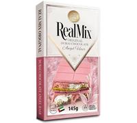 REALMIX Chocolat de Dubaï, Fourré À La Pistache et aux Cheveux d’Ange Fondants, Tablette de Dubai, Fabriqué À Dubaï (U.A.E.), Expérience Gourmande de Crème de Pistache (160 grammes, Chocolat Rose)