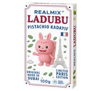REALMIX Chocolat Dubaï Édition Limitée LADUBU | Délice de Dubaï aux pistaches et Cheveux d'ange Fondants | Fabriqué à Dubaï, U.A.E. (Standard, Chocolat Rose et cheveux d'ange)