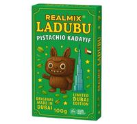 REALMIX Chocolat Dubaï Édition Limitée LADUBU | Édition Dubai | Délice de Dubaï aux pistaches et Kunafa | Fabriqué à U.A.E. (Standard, Chocolat au lait)