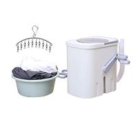 REALN Machine à Laver Portable Mini Manivelle à Main Acier Inoxydable 3.5 kg Gris Métallique Non Électrique pour Camping et Camping-Car