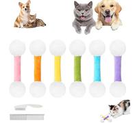 REALOKMAN Cat Qtip Toy, Giant Q Tip Cat Toy, Interactive Big Kitty Kicker Sticks for Teeth Cleaning, Handmade Sturdy Catnip Teething Chew Toys Designed for Indoor Pets, Gift for Pets Lovers(6PCS)