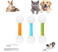 REALOKMAN Cat Qtip Toy, Giant Q Tip Cat Toy, Interactive Big Kitty Kicker Sticks for Teeth Cleaning, Handmade Sturdy Catnip Teething Chew Toys Designed for Indoor Pets, Gift for Pets Lovers(3PCS-D)
