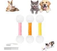 REALOKMAN Cat Qtip Toy, Giant Q Tip Cat Toy, Interactive Big Kitty Kicker Sticks for Teeth Cleaning, Handmade Sturdy Catnip Teething Chew Toys Designed for Indoor Pets, Gift for Pets Lovers(3PCS-B)