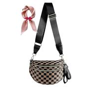 REALOKMAN Gofree the Roomiest Crossbody, Go Free the Roomiest Crossbody, Emmafy Crossbodys Bags for Women, Adjustable Strap(Marron foncé)