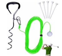 REALOKMAN Golf Training Tool for Drivers & Irons, Weighted Golf Swing Trainer Aid for Practice, Real Golf Ball Experience with 50 Feet Flight, Tempo Swing Trainer for Backyard, Driving Range(Vert)
