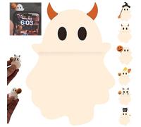 REALOKMAN Sithandsip Ghostees Mystery Phone Buddy, Mini Phone Figure Surprise Toy, Stick-on Halloween Ghost & Pumpkin Telephone Topper, Cute Fun Halloween Telephone All Models Buddy Doll(Style 3)