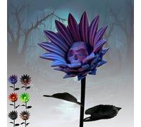 REALOKMAN The Forbidden Sunflower Sculpture, Unique Gothic Skull Bloom Decor, 3D Printed Dead Flower Decoration, Halloween Decorations Display, Autumn Home Decors, Macabre Art for Indoor and Garden