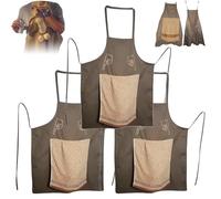 REALOKMAN Works Apron for Prank Adult Chef's Prank Apron Funny Gag Gift with Surprise Pocket Novelty Kitchen Cooking Apron for Men(3Pcs)