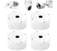 Realoutlet Boîtes de Jonction pour Caméra 4 Pièces, IP65 Étanche, Boîte de Jonction pour Caméra de Sécurité, pour Dôme/Bullet, Montage Intérieur/Extérieur, Connexion et Sécurité