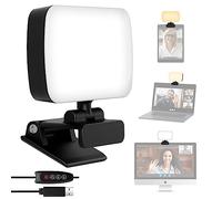 RealPlus Lumière de Vidéoconférence, Panneau LED, Lampe Ecran PC avec Clip | 120 LED Light & 3 Modes d'Éclairage Vidéo, Lumière Photo pour Streaming/Ordinateur Portable/Réunions Zoom/Live Stream/Bureau
