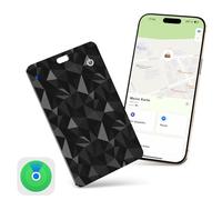 RealPlus Tracker Ultra Mince - Compatible avec Apple « Localiser » (iOS Uniquement Find My), GPS Tracker Rechargeable, Mini Traceur GPS pour Portefeuille, Clés, Valise | Alternative à l'AirTag