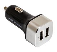 RealPower 176635 chargeur d'appareils mobiles Universel Noir, Argent Secteur Auto