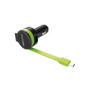 Realpower 257636 Car Charger C - Integrated USB-C Cable + 1x USB