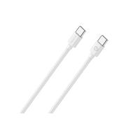 RealPower 404306 Câble USB 2.0 USB-C Mâle vers USB-C Mâle, 1m, 480 Mbit/s, 3A, Blanc, Conformité CE, Conditionnement Sachet PE
