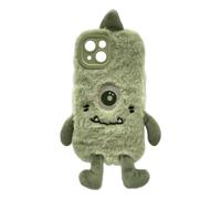 Realpower Flauschi 1, Green, Fluffy Mobile Phone Case iPhone 15