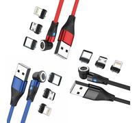 RealPower Magnetic cable 3 Amp Set,1m,3 Kabel mit Adaptern