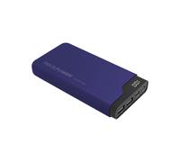 RealPower PB-15000C Navy Blue Batterie Externe 15000mAh 2xUSB-A 2xUSB-C 5V/3.1A Noir/Bleu avec écran, câble USB Type-C, 146x75x22mm, 358g