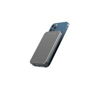 RealPower PB-5000 Mag Power Bank 5000mAh LiPo Gris, Recharge Sans Fil 15W, USB Type-C, 5-12V, Compatible MagSafe, 70x104x8.9mm, 124g