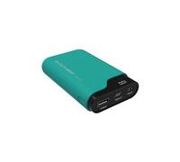 Realpower PB-7500C - Banque d'alimentation - 7500 mAh - 27 Wh - 2.1 A - 2 connecteurs de sortie (USB, USB-C) - sur le câble : Micro-USB, USB-C - vert