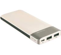 RealPower PB-8000 Powerbank (batterie supplémentaire) 8000 mAh LiPo champagne affichage du statut