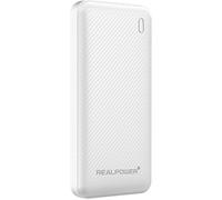 RealPower Powerbank (batterie supplémentaire) 10000 mAh Quick Charge, Power Delivery USB-A, USB-C® blanc