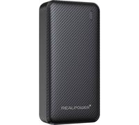 RealPower Powerbank (batterie supplémentaire) 20.000 mAh Quick Charge, Power Delivery USB-A, USB-C® noir