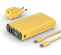 RealPower Powerbank PB-20000 20,000mAh gelb set