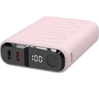 RealPower REALPOWER PB-10000 C Powerbank (batterie supplémentaire) 10000 mAh Power Delivery USB-C® (avec Power Delivery) rose affichage du statut