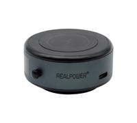 RealPower Support Voiture Magnétique ChargeAir MAG - Smartphone, Charge Rapide, ABS/Métal, USB Type-C, Recharge Sans Fil, 65x33x69mm - Ref 492652