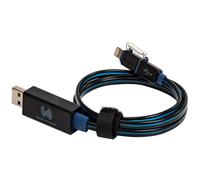 RealPower USB A/Lightning 0.75m 0,75 m Noir, Bleu