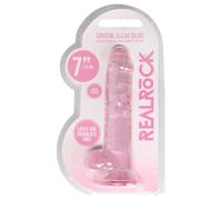 REALROCK - dildo réaliste transparent - rose (17cm)