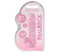 REALROCK - godemichet réaliste transparent rose (15cm)