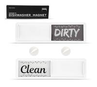 Realth Aimant de lave-vaisselle | Plaque nettoyante / sale | Indicateur magnétique pour lave-vaisselle - Gadgets de cuisine 17,5 cm x 5 cm
