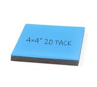 Realth Étiquettes Magnétiques Effaçables à sec 20 pièces 10 cm x 10 cm Bleu Réutilisables Effaçables pour Aalle de Classe Maison Bureau Tableau Blanc Réfrigérateur Travaux Manuels (RML3530B)