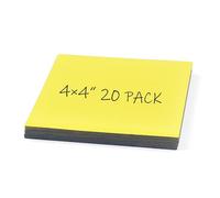 Realth Étiquettes Magnétiques Effaçables à sec 20 pièces 10 cm x 10 cm Jaune Réutilisables Effaçables pour Aalle de Classe Maison Bureau Tableau Blanc Réfrigérateur Travaux Manuels (RML3530Y)