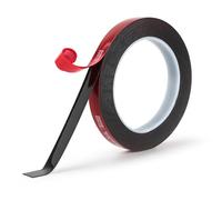 Realth Ruban Adhésif Double Face Noir 13 mm x 5,5 m | Double Face Extra Fort pour la Décoration de Bureau à Domicile de Voiture (RMT592513)