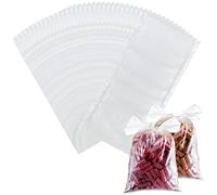 Realure 100 Pcs Peche PVA Kit 70×100 mm PVA Carpe Sac Soluble Peche Carpe Soluble Esturgeon Pellets Sacs d'appâts pour Pêche, Bouillettes, Appat