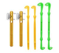 Realure 6 Pcs Outil de Noeud Rapide pour Hamecon de Pêche avec Crochet Simple et Double, Métaux et Plastiques Monte Hamecon, pour Pêche à la Mouche, Pêche en Mer Accessoires de Pêche