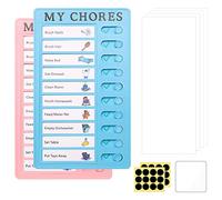Realure Lot de 2 Tableau Memo Checklist Tableau des Taches Quotidiennes Enfant Adultes Avec 4 Feuilles de Papier Vierge Memo Board pour Tableau to Do List Planning Tache Menagere Famille