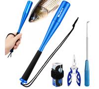 Realure Lot de 4 tueurs de poissons pratiques en aluminium (bleu)