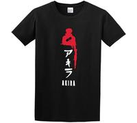 realx Akira Kaneda Red and Blak Art Anime Manga O Neck Men T Shirt L
