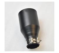 Réaménagement Véhicule En Acier Inoxydable Silencieux Noir Universel Gorge Queue Modification Voiture Pour Tuyau Pliage À Bouche Plate Embout Pot D’Échappement(66MM IN-89MM OUT)