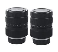 reamhome Lot de 2 objectifs TV pour caméra de vidéosurveillance 25 mm F1.4 Noir