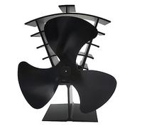 reamhome TP2006-3 Ventilateur pour poêle à bois/poêle à bois/cheminée 3 pales Noir chaud